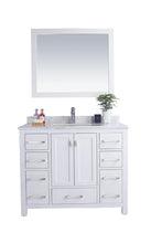 Load image into Gallery viewer, Wilson White Bath Vanity White Carrara 313ANG-42W-WC 42&quot;