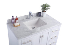 Load image into Gallery viewer, Wilson White Bath Vanity White Carrara 313ANG-42W-WC 42&quot; up