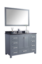 Load image into Gallery viewer, Wilson 313ANG-48G-BW Grey Bath Vanity, Black Marble Top, 48&quot; side