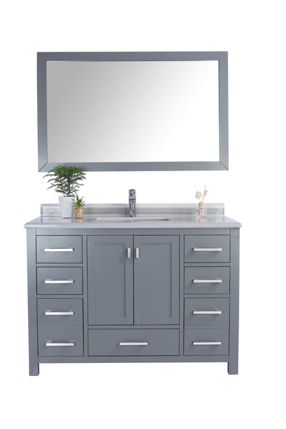 Wilson Grey Bath Vanity White Stripes Top 313ANG-48G-WS 48"