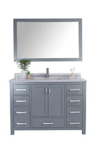 Load image into Gallery viewer, Wilson Grey Bath Vanity White Stripes Top 313ANG-48G-WS 48&quot;
