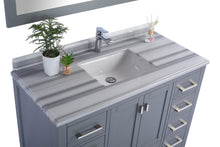Load image into Gallery viewer, Wilson Grey Bath Vanity White Stripes Top 313ANG-48G-WS 48&quot; up