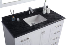 Load image into Gallery viewer, Wilson White Bath Vanity Black Marble Top 313ANG-48W-BW 48&quot; up