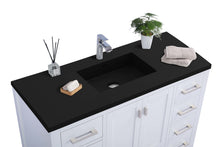 Load image into Gallery viewer, Wilson White Bath Vanity Matte Black 313ANG-48W-MB 48&quot; up