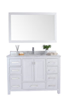 Load image into Gallery viewer, Wilson White Bath Vanity White Carrara 313ANG-48W-WC 48&quot;