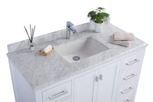 Load image into Gallery viewer, Wilson White Bath Vanity White Carrara 313ANG-48W-WC 48&quot; up