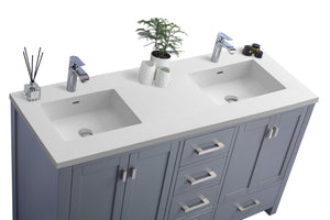 Laviva Wilson 313ANG-60G, 60" Grey Double Sink Bathroom Vanity Set