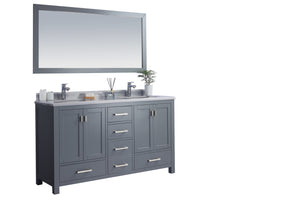 Laviva Wilson 313ANG-60G, 60" Grey Double Sink Bathroom Vanity Set