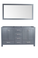 Load image into Gallery viewer, Laviva Wilson 313ANG-60, Double Sink 60&quot; Bath Cabinet, Grey, White