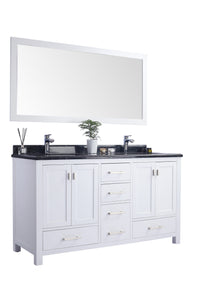 Laviva Wilson 313ANG-60W, 60" White Double Sink Bathroom Vanity Set