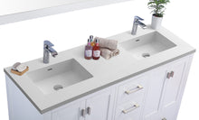 Load image into Gallery viewer, Laviva Wilson 313ANG-60W, 60&quot; White Double Sink Bathroom Vanity Set