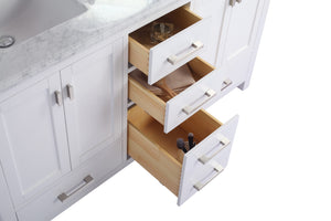 Laviva Wilson 313ANG-60W, Double Sink 60" Bath Cabinet, White Drawers1