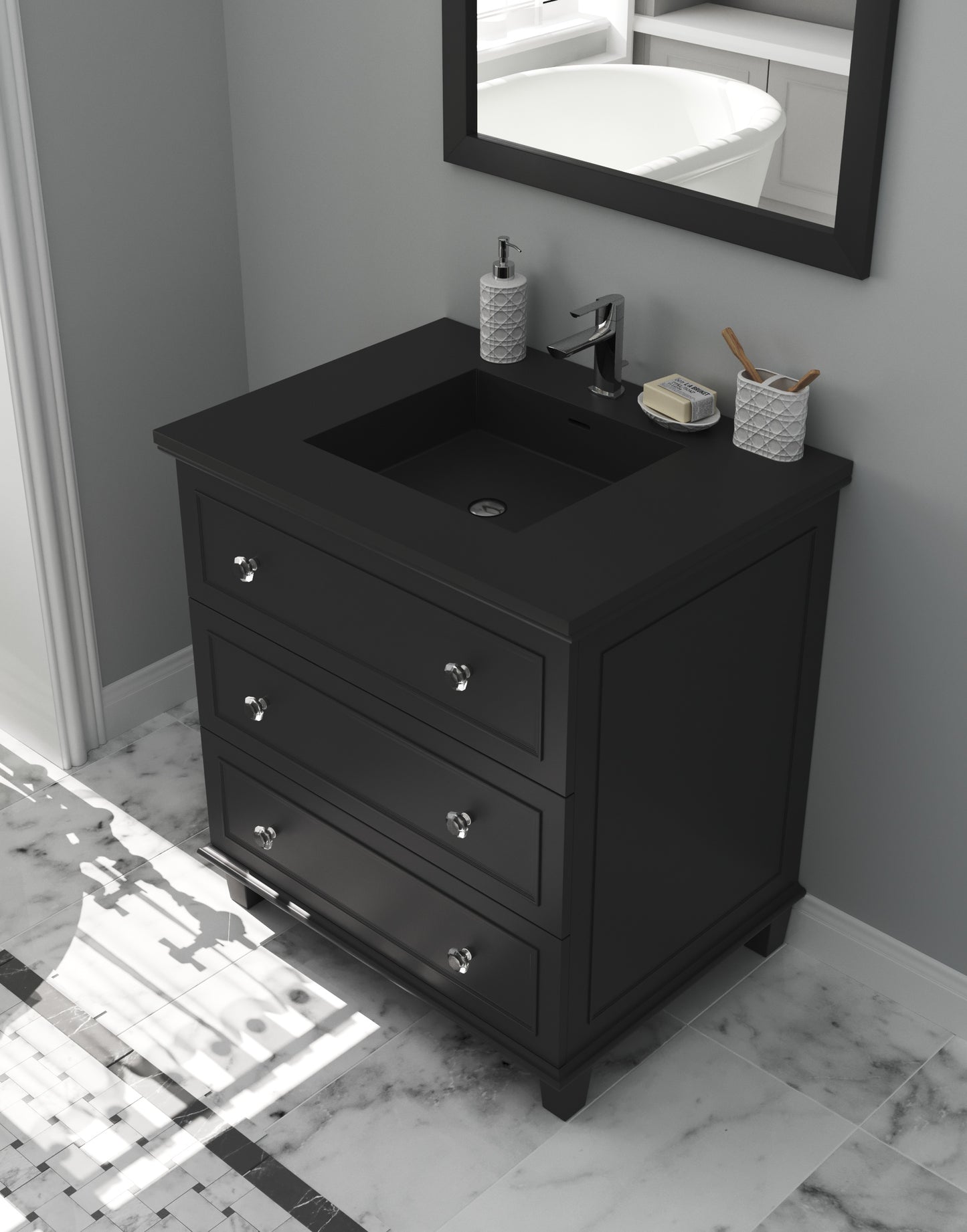 Laviva Luna 30" Espresso Bathroom Vanity Set