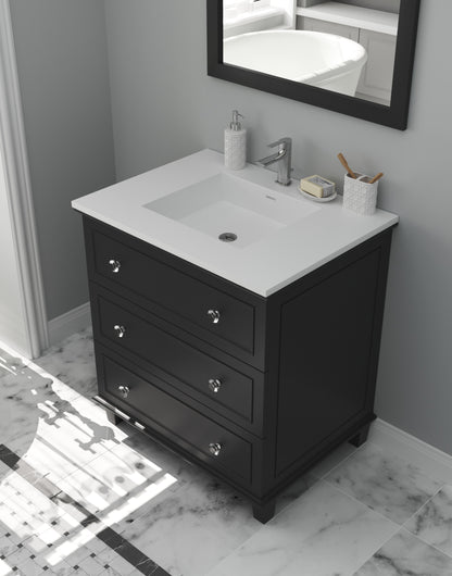 Laviva Luna 30" Espresso Bathroom Vanity Set