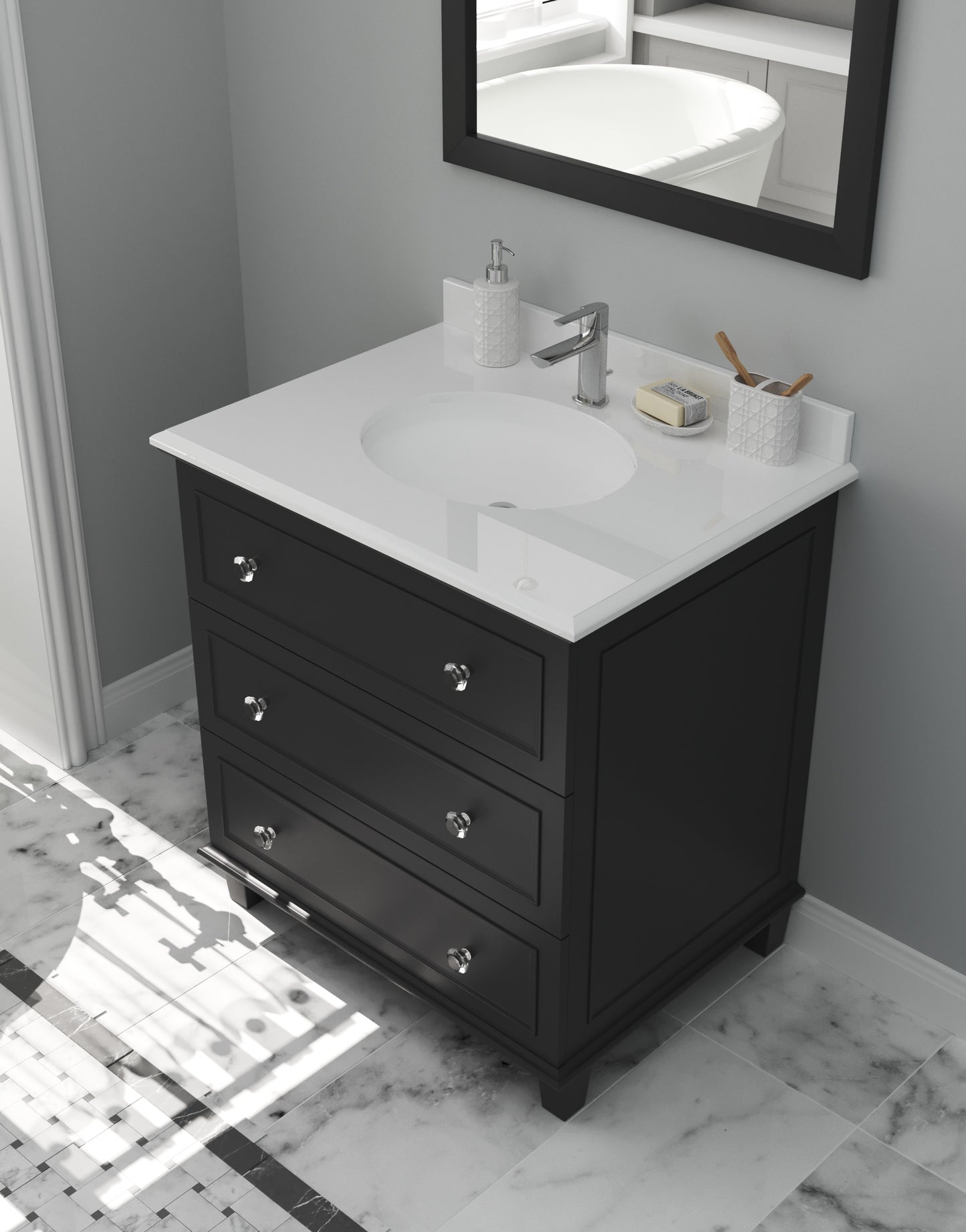 Laviva Luna 30" Espresso Bathroom Vanity Set