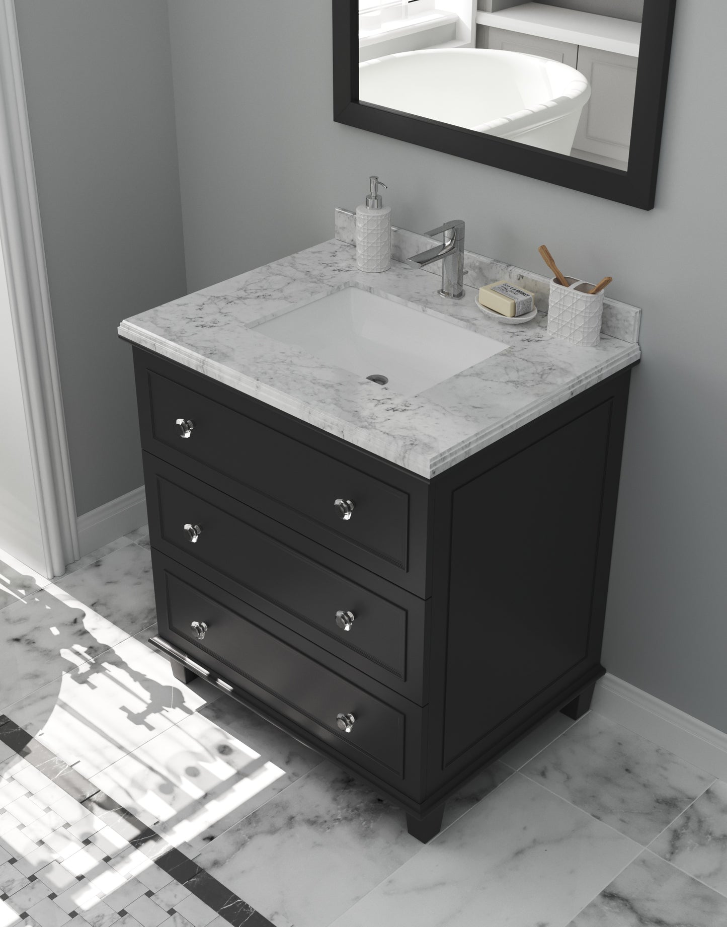 Laviva Luna 30" Maple Grey Bathroom Vanity Set