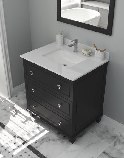 Laviva Luna 30" Espresso Bathroom Vanity Set