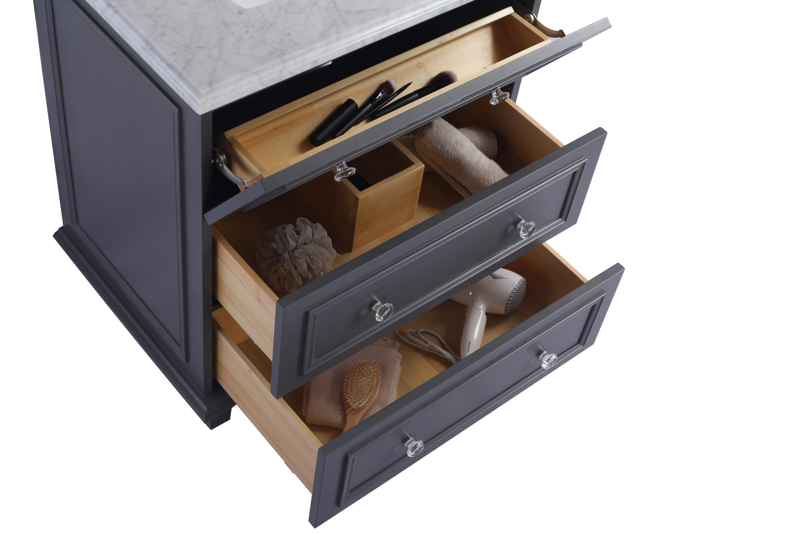 Laviva Luna 30" Bath Cabinet in Espresso, Maple Grey or White