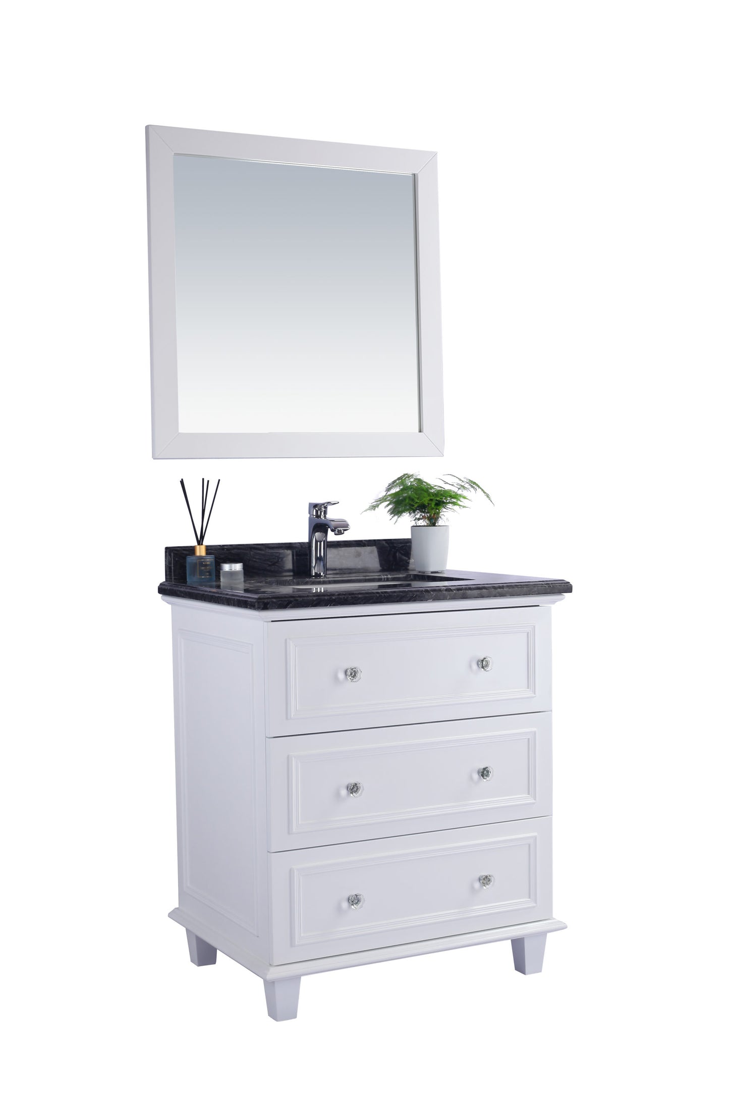 Laviva Luna 30" White Bathroom Vanity Set