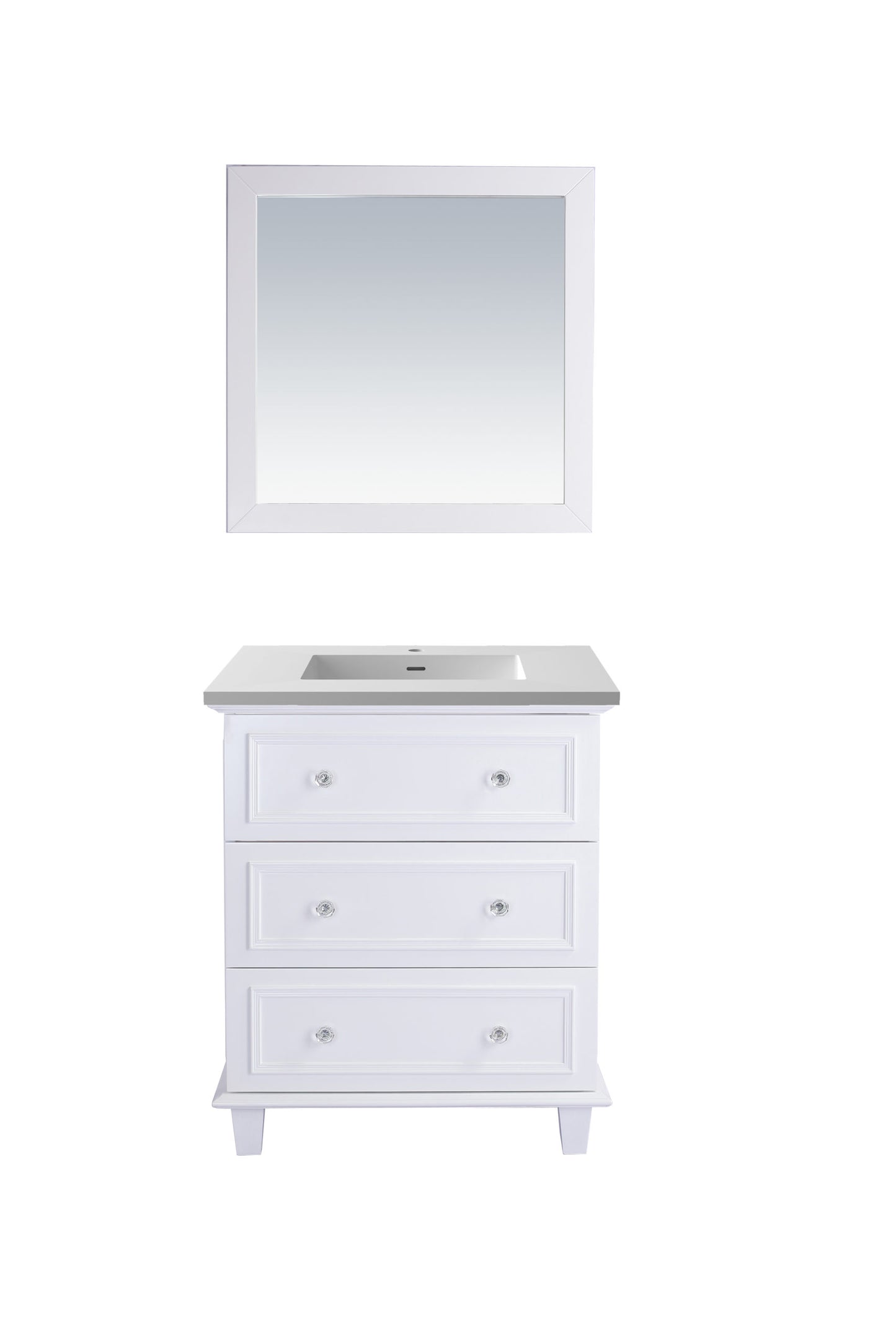 Laviva Luna 30" White Bathroom Vanity Set