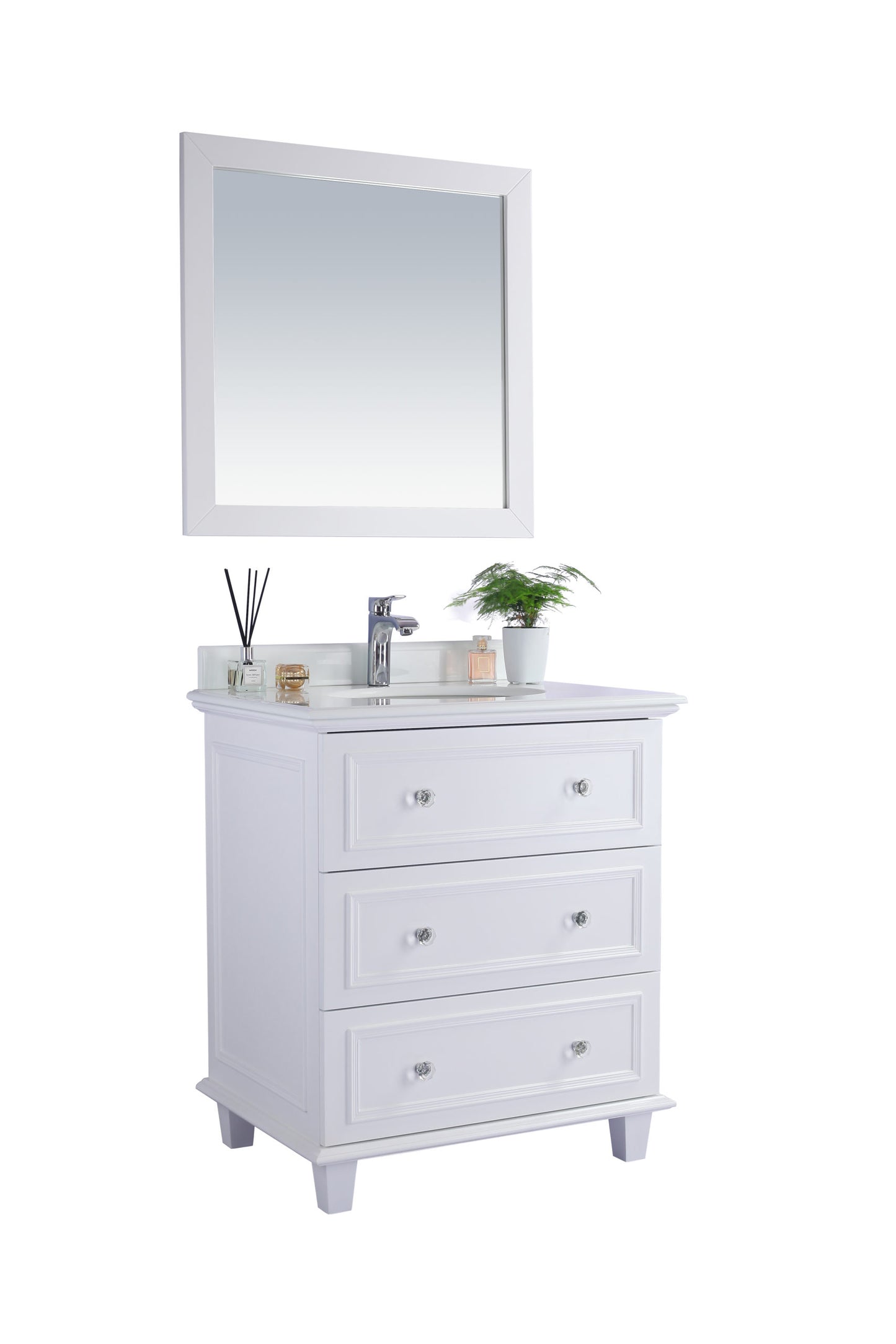 Laviva Luna 30" White Bathroom Vanity Set