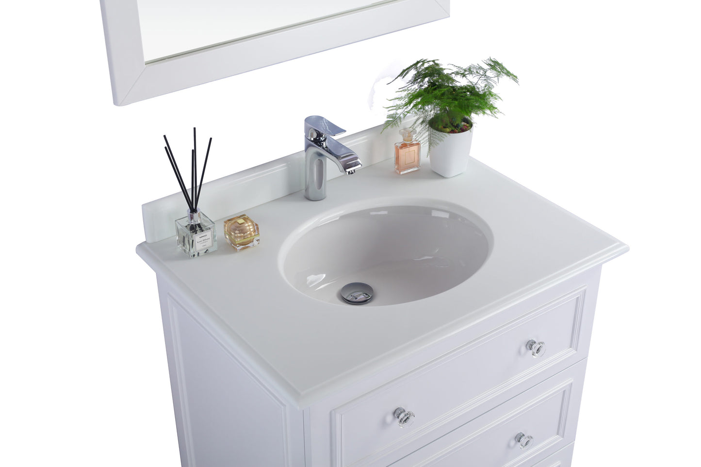 Laviva Luna 30" White Bathroom Vanity Set