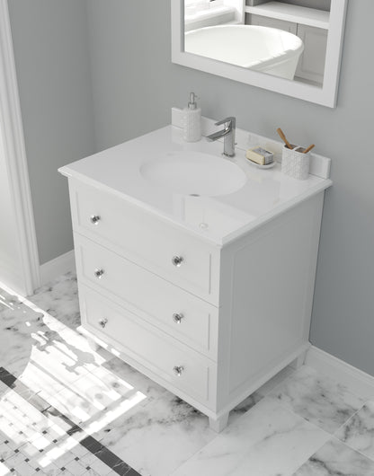 Laviva Luna 30" White Bathroom Vanity Set