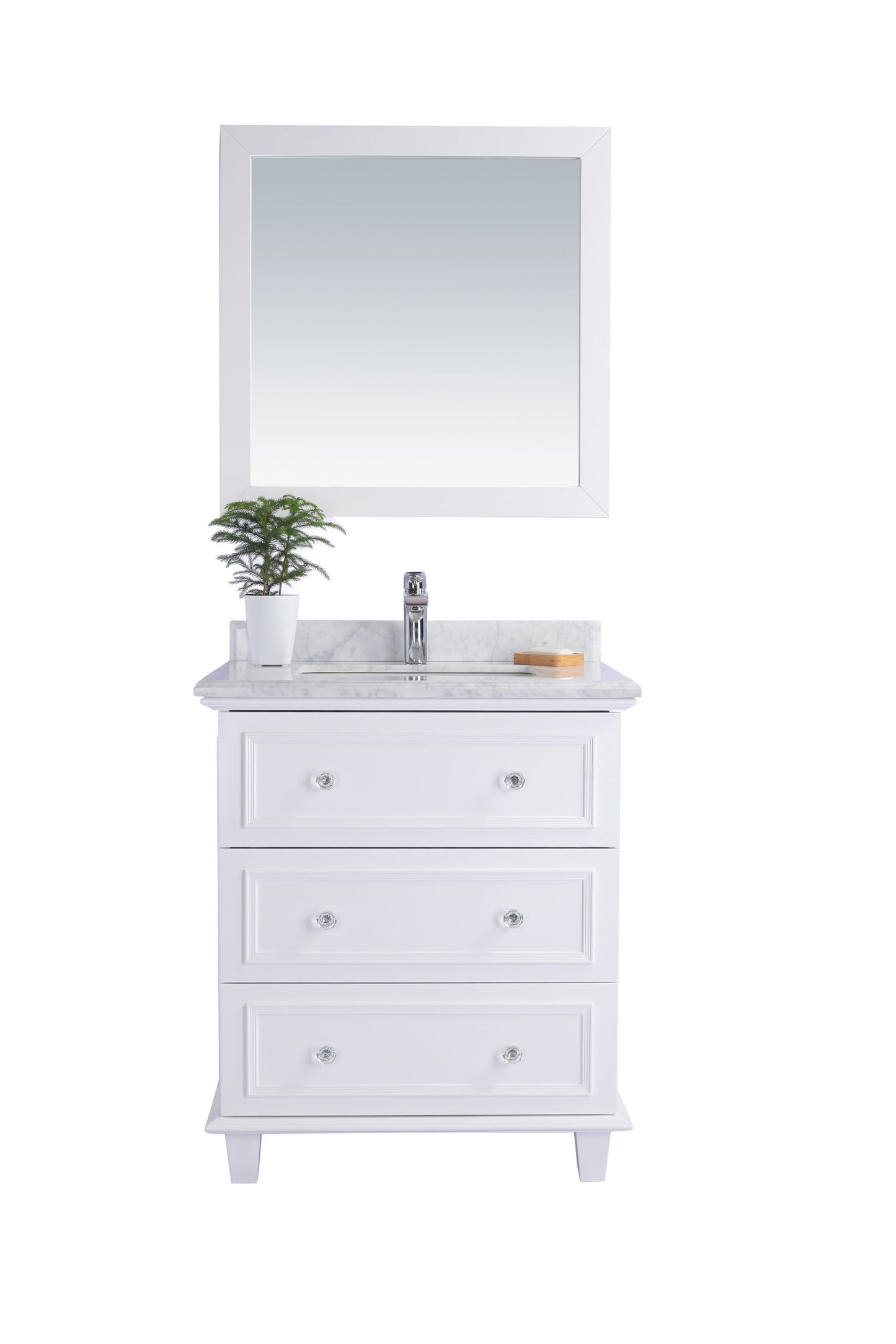 Laviva Luna 30" White Bathroom Vanity Set