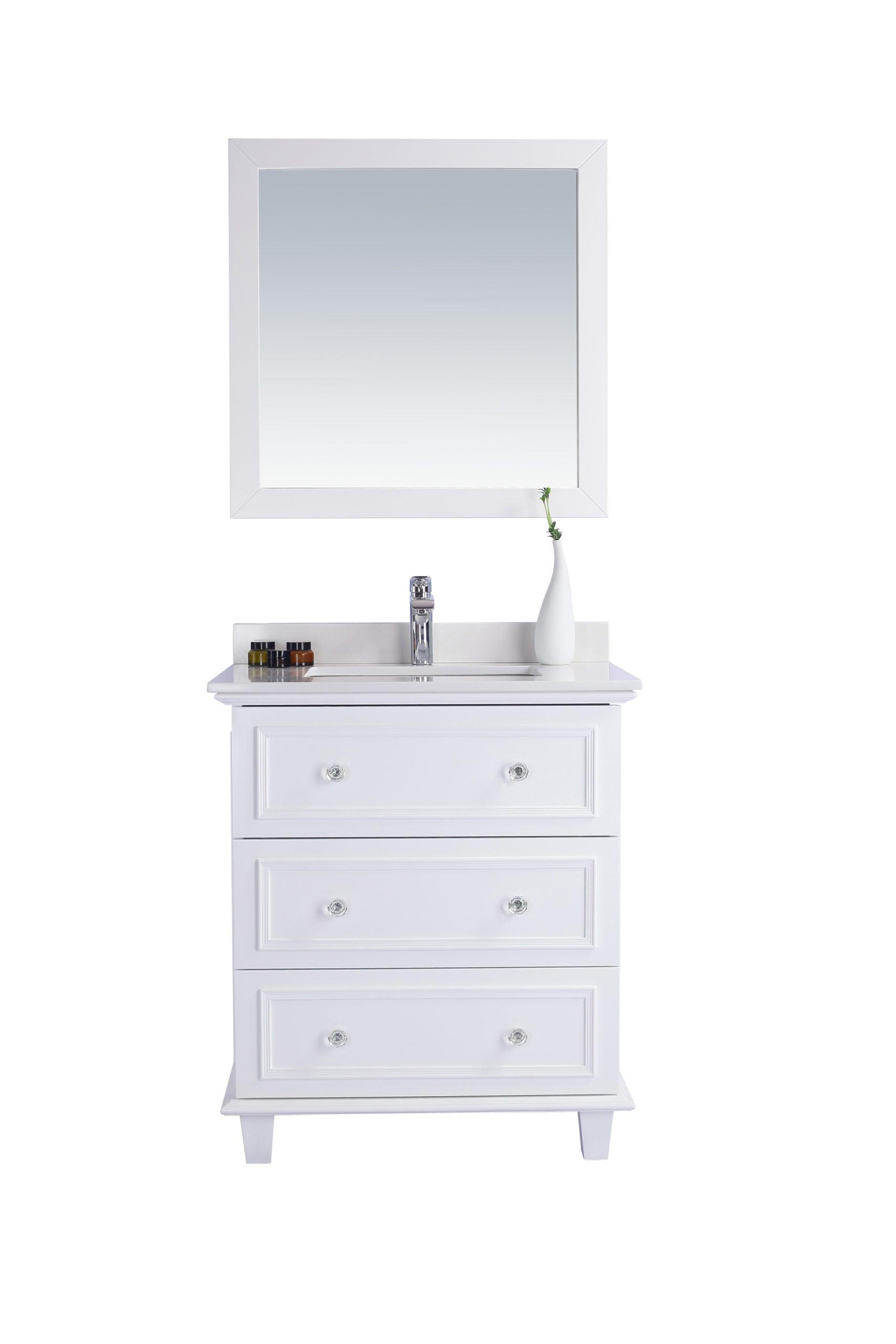 Laviva Luna 30" White Bathroom Vanity Set