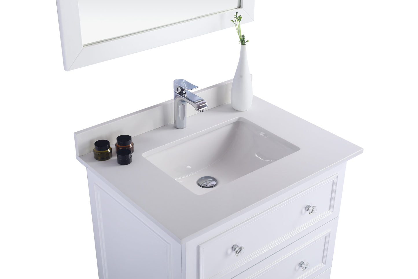 Laviva Luna 30" White Bathroom Vanity Set