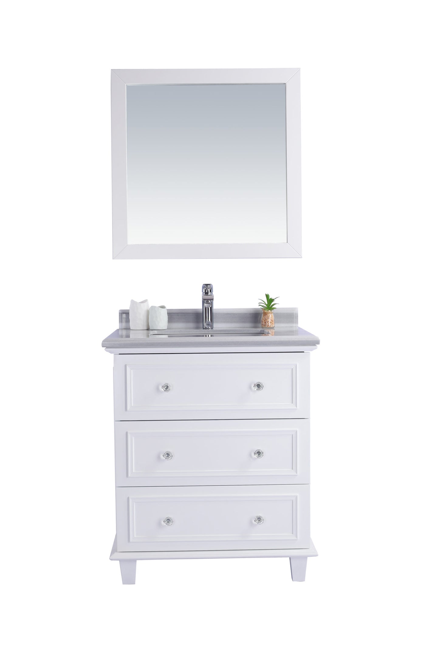 Laviva Luna 30" White Bathroom Vanity Set