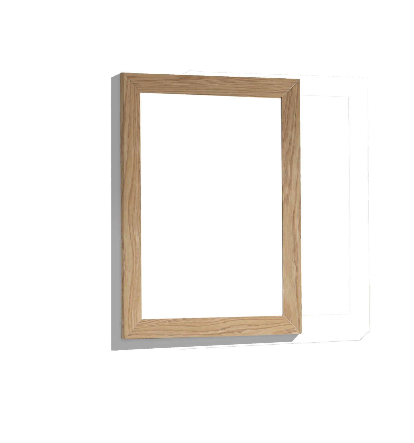 Sterling 24" 313FF-2430CO Framed Rect California White Oak Mirror 1