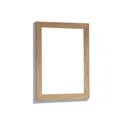 Sterling 24" 313FF-2430CO Framed Rect California White Oak Mirror 1