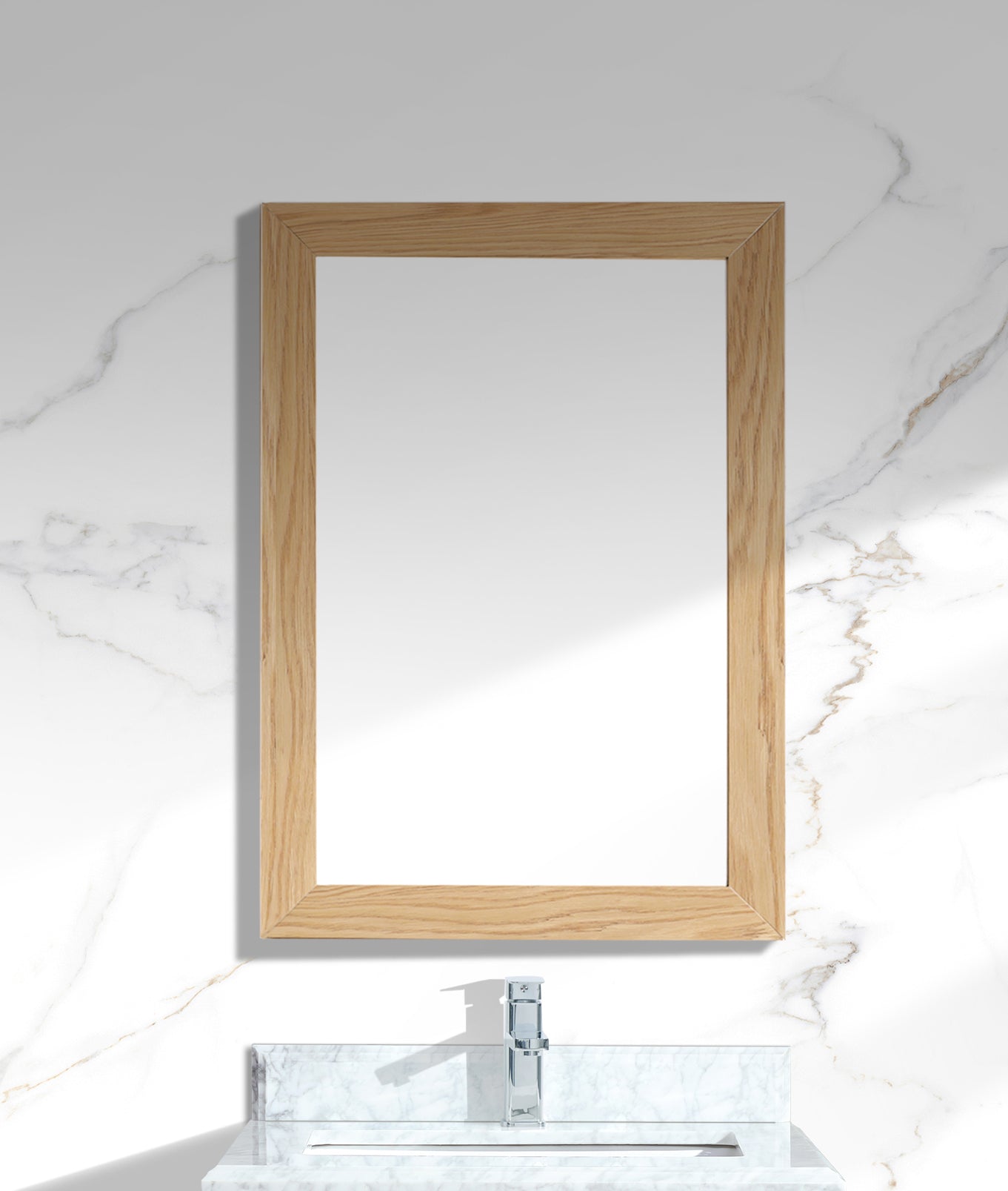 Sterling 24" 313FF-2430CO Framed Rect California White Oak Mirror 2