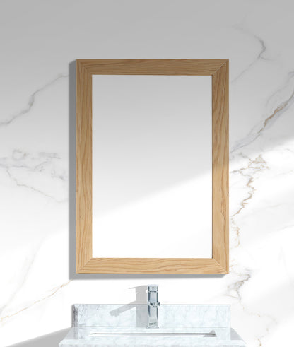 Sterling 24" 313FF-2430CO Framed Rect California White Oak Mirror 2