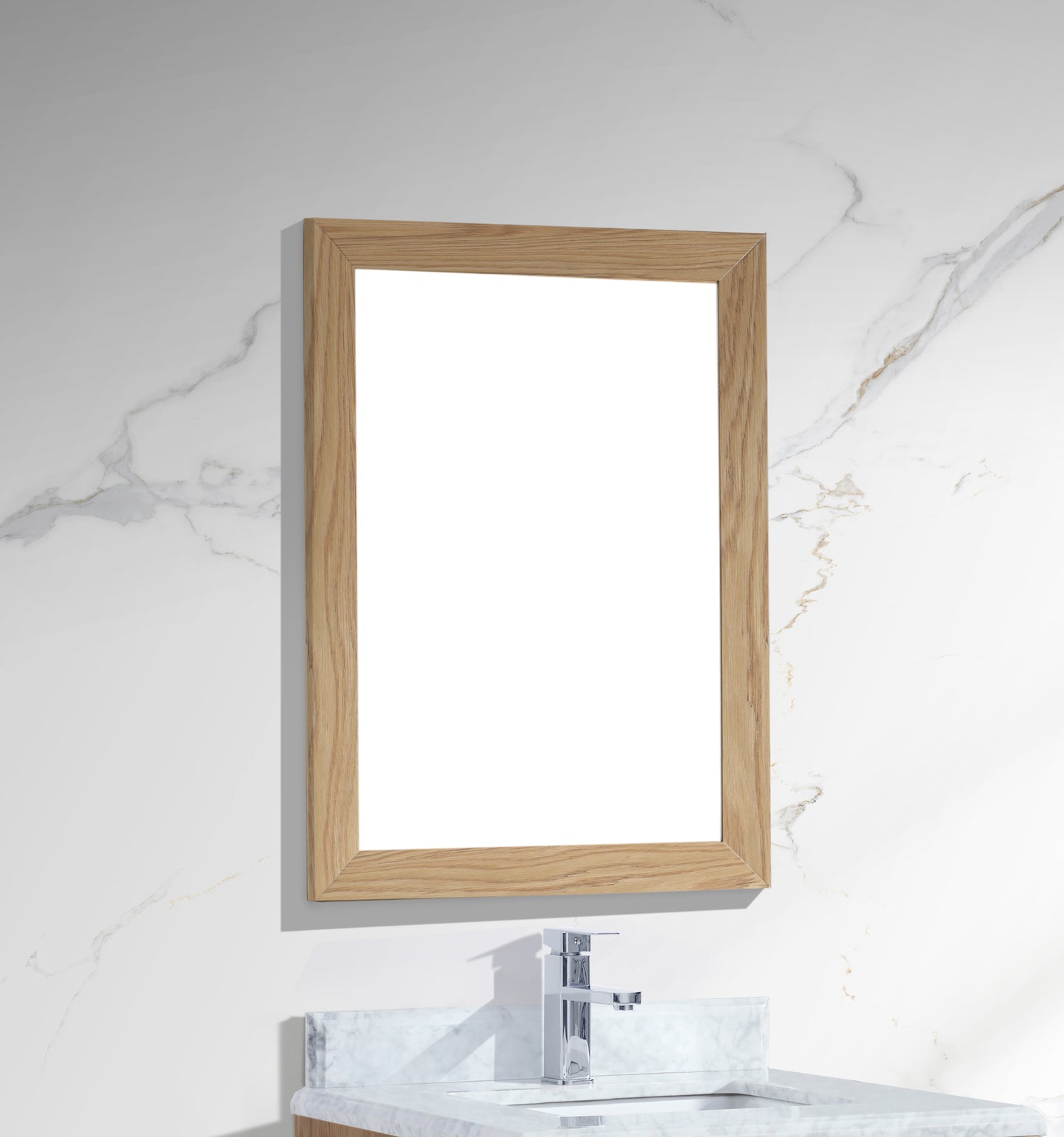 Sterling 24" 313FF-2430CO Framed Rect California White Oak Mirror 3