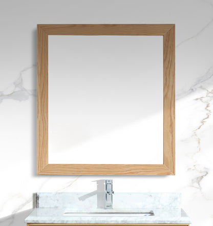 Sterling 30" 313FF-3030CO Framed Square California White Oak Mirror 2