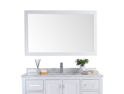 Sterling 48" 313FF-4830W Framed Rectangular White Mirror 1