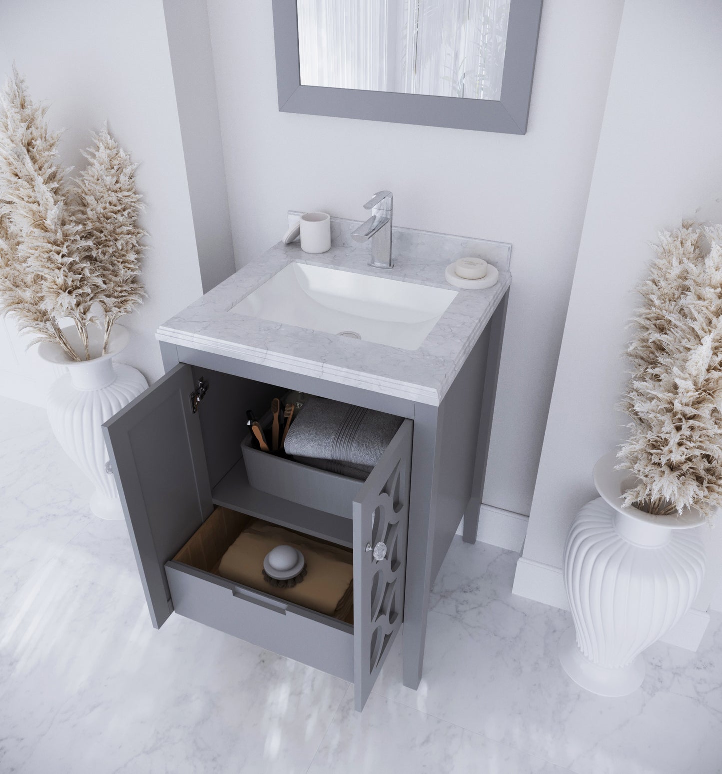 Laviva Mediterraneo 24" Grey Bathroom Vanity Set