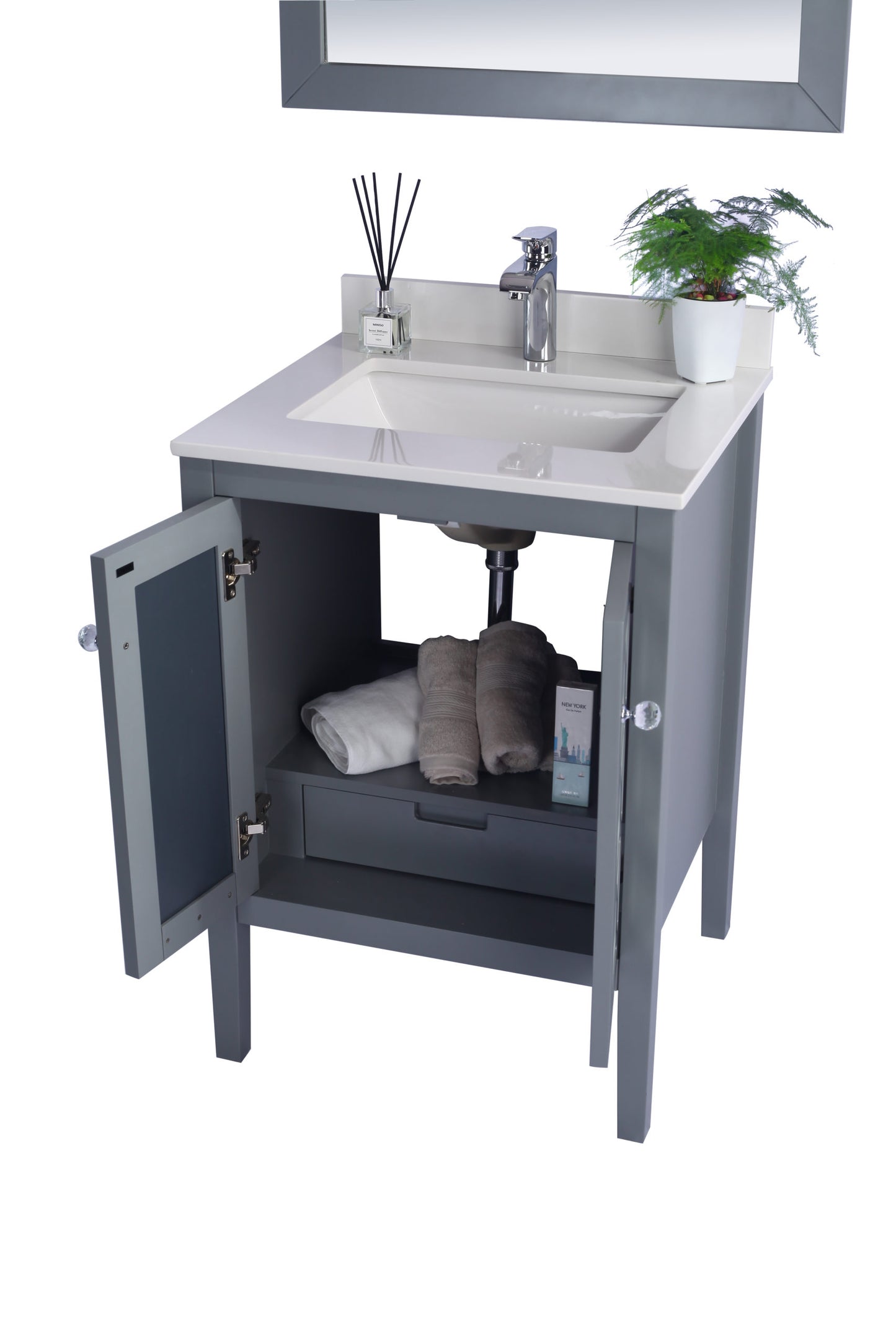 Laviva Mediterraneo 24" Grey Bathroom Vanity Set