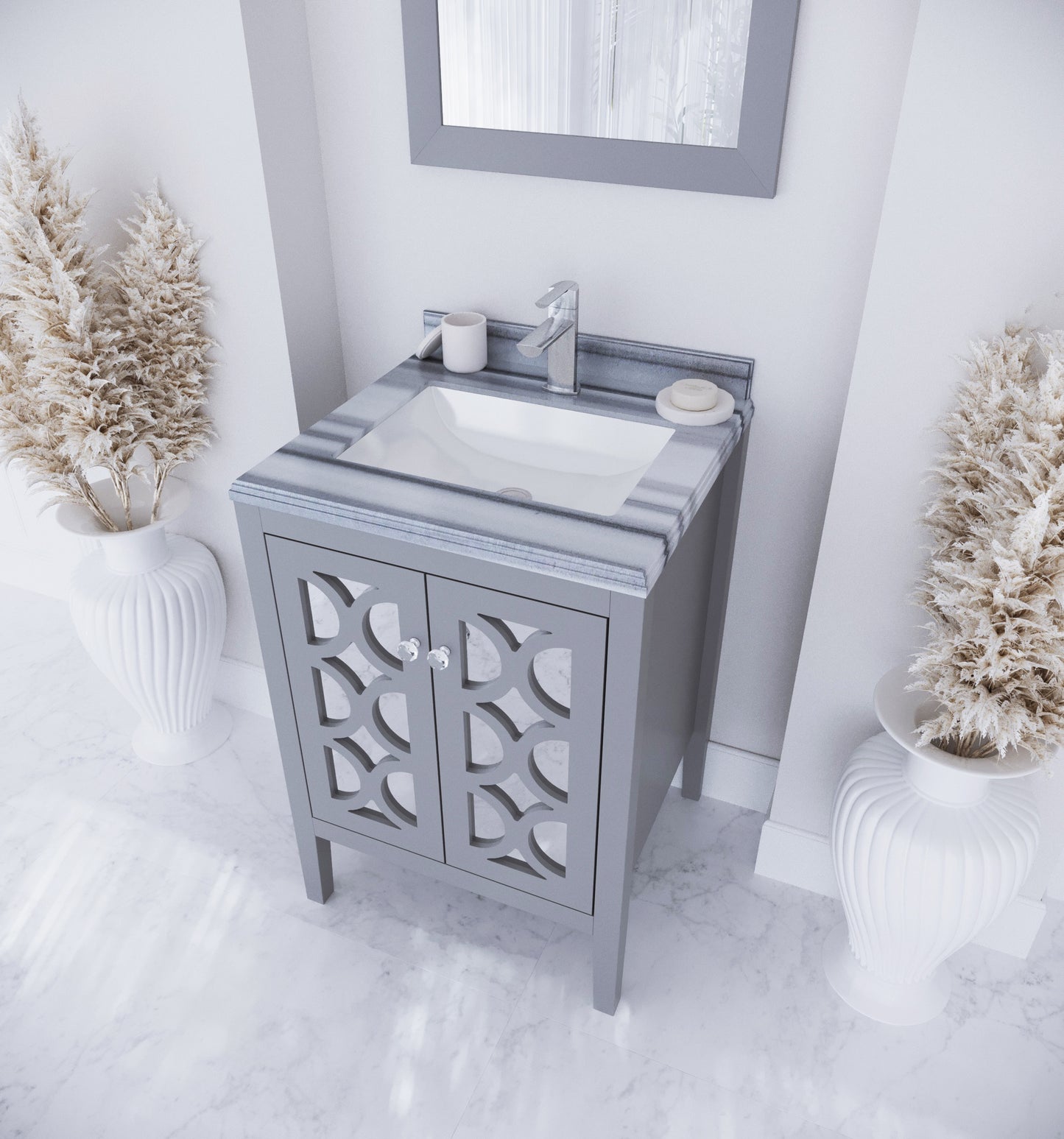 Laviva Mediterraneo 24" Grey Bathroom Vanity Set