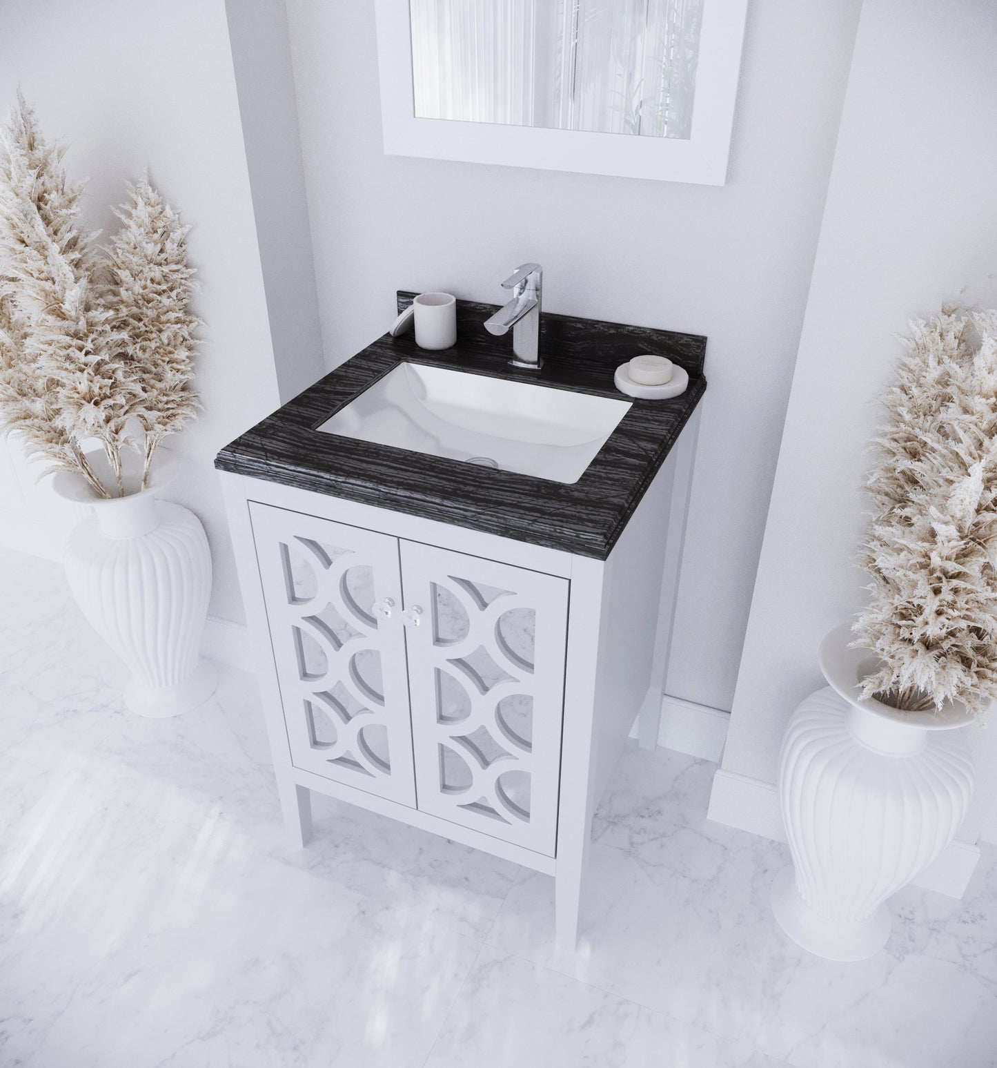 Laviva Mediterraneo 24" White Bathroom Vanity Set