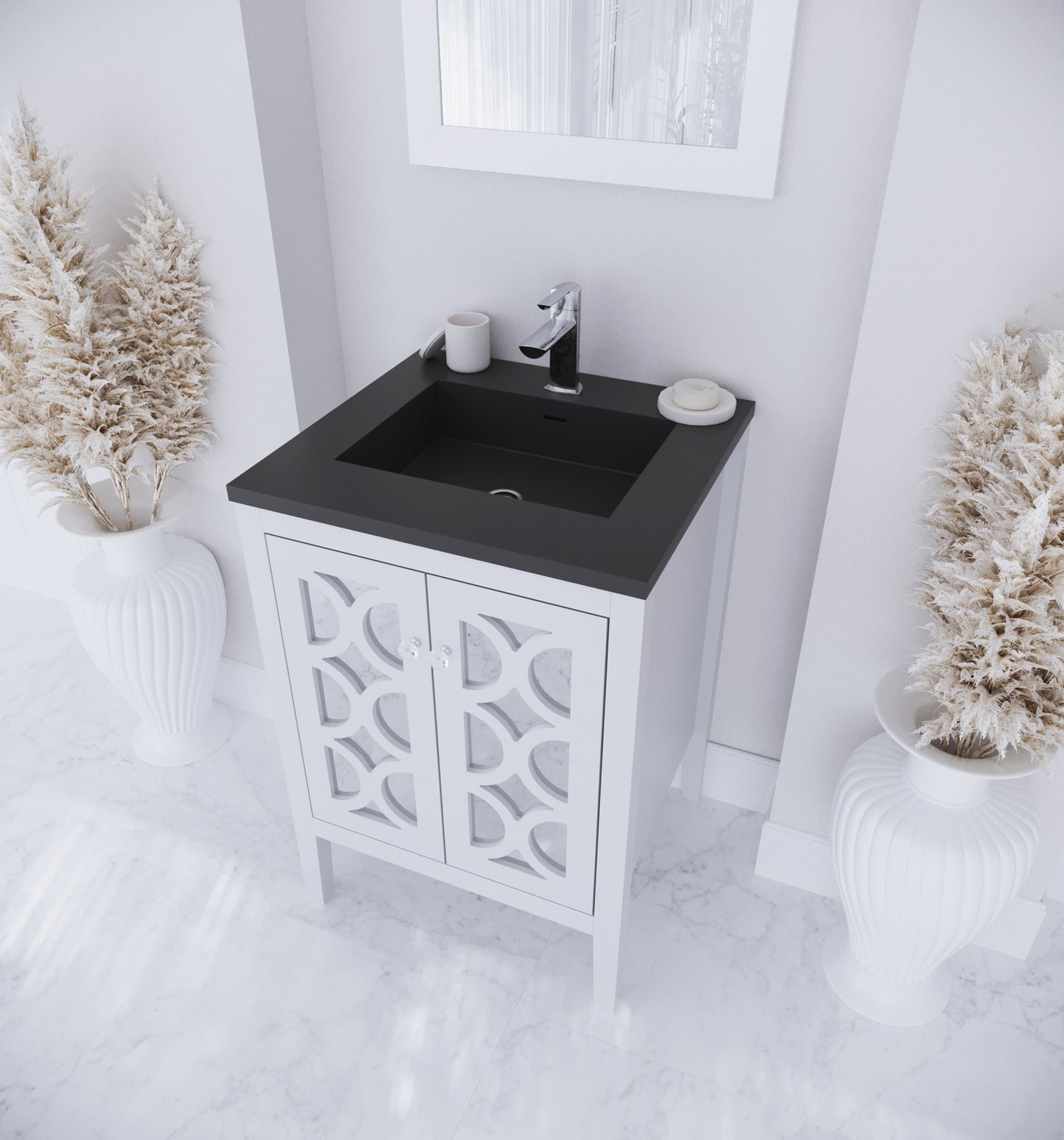 Laviva Mediterraneo 24" White Bathroom Vanity Set