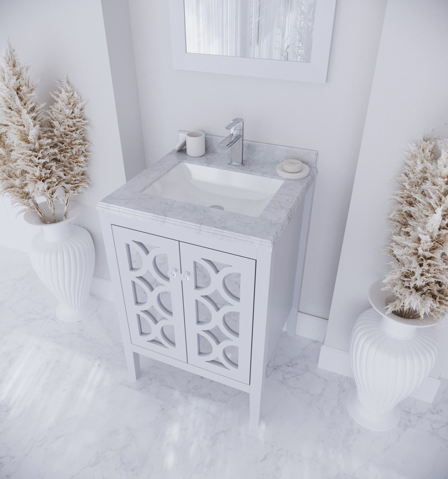 Laviva Mediterraneo 24" White Bathroom Vanity Set