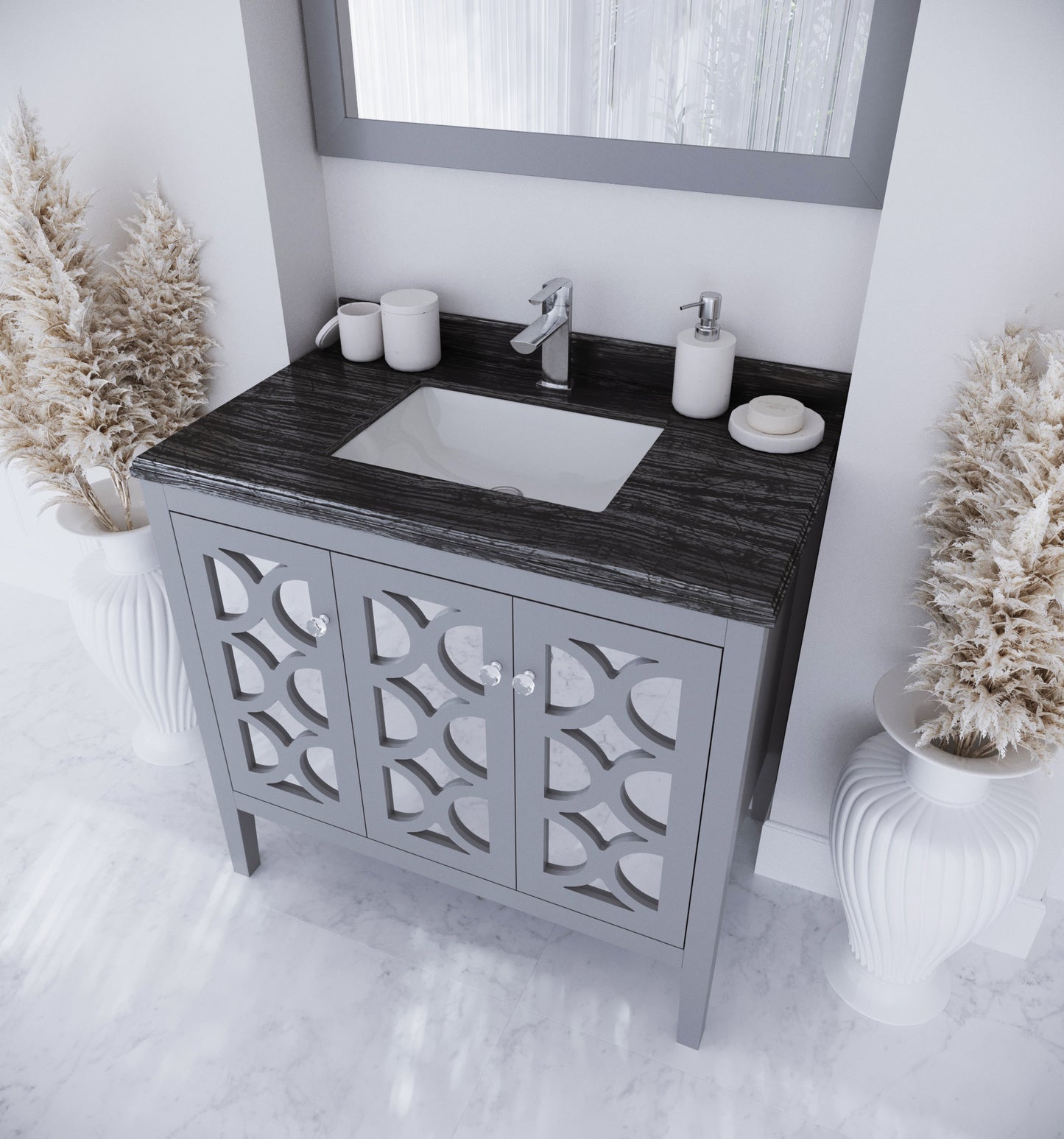 Laviva Mediterraneo 36" Grey Bathroom Vanity Set