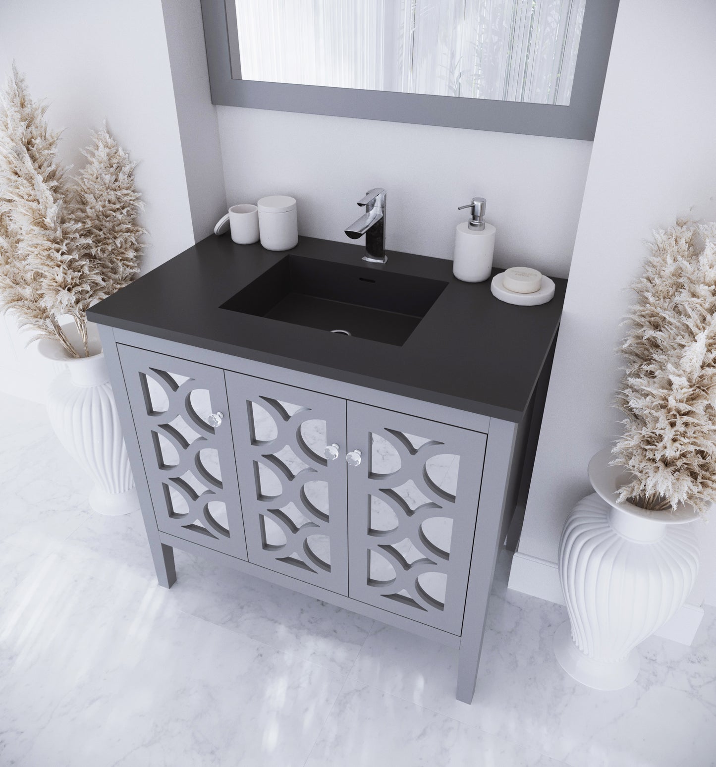 Laviva Mediterraneo 36" Grey Bathroom Vanity Set