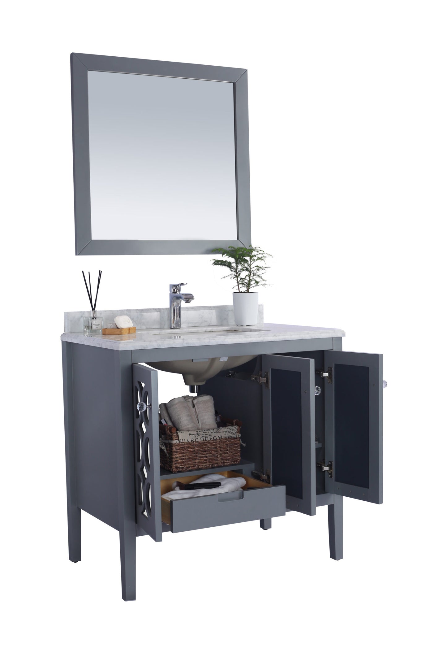 Laviva Mediterraneo 36" Grey Bathroom Vanity Set