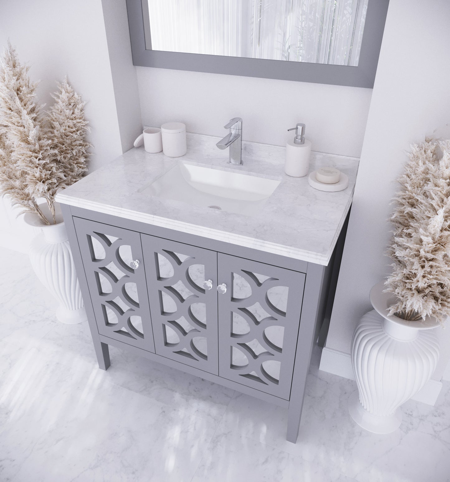 Laviva Mediterraneo 36" Grey Bathroom Vanity Set