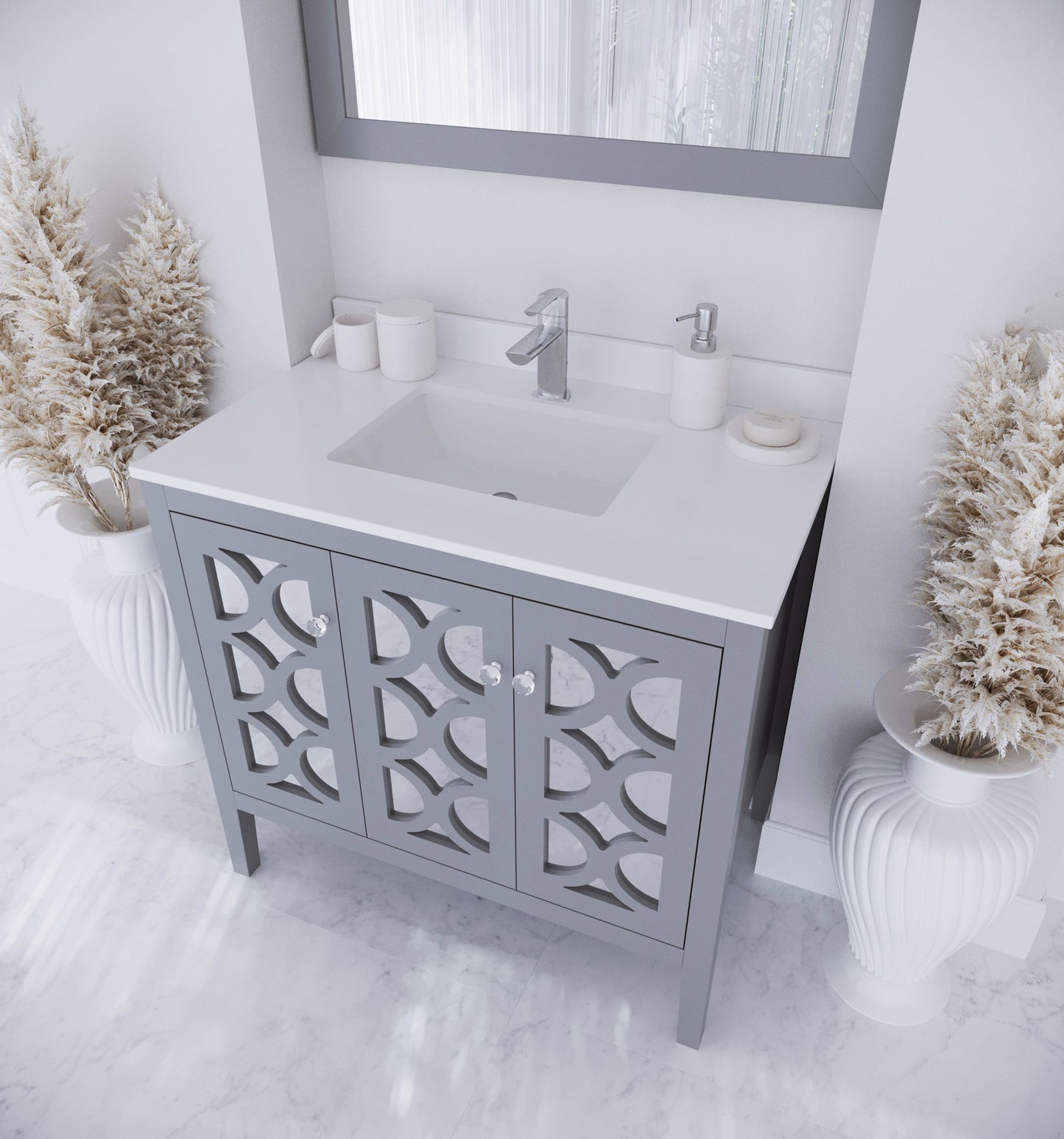 Laviva Mediterraneo 36" Grey Bathroom Vanity Set