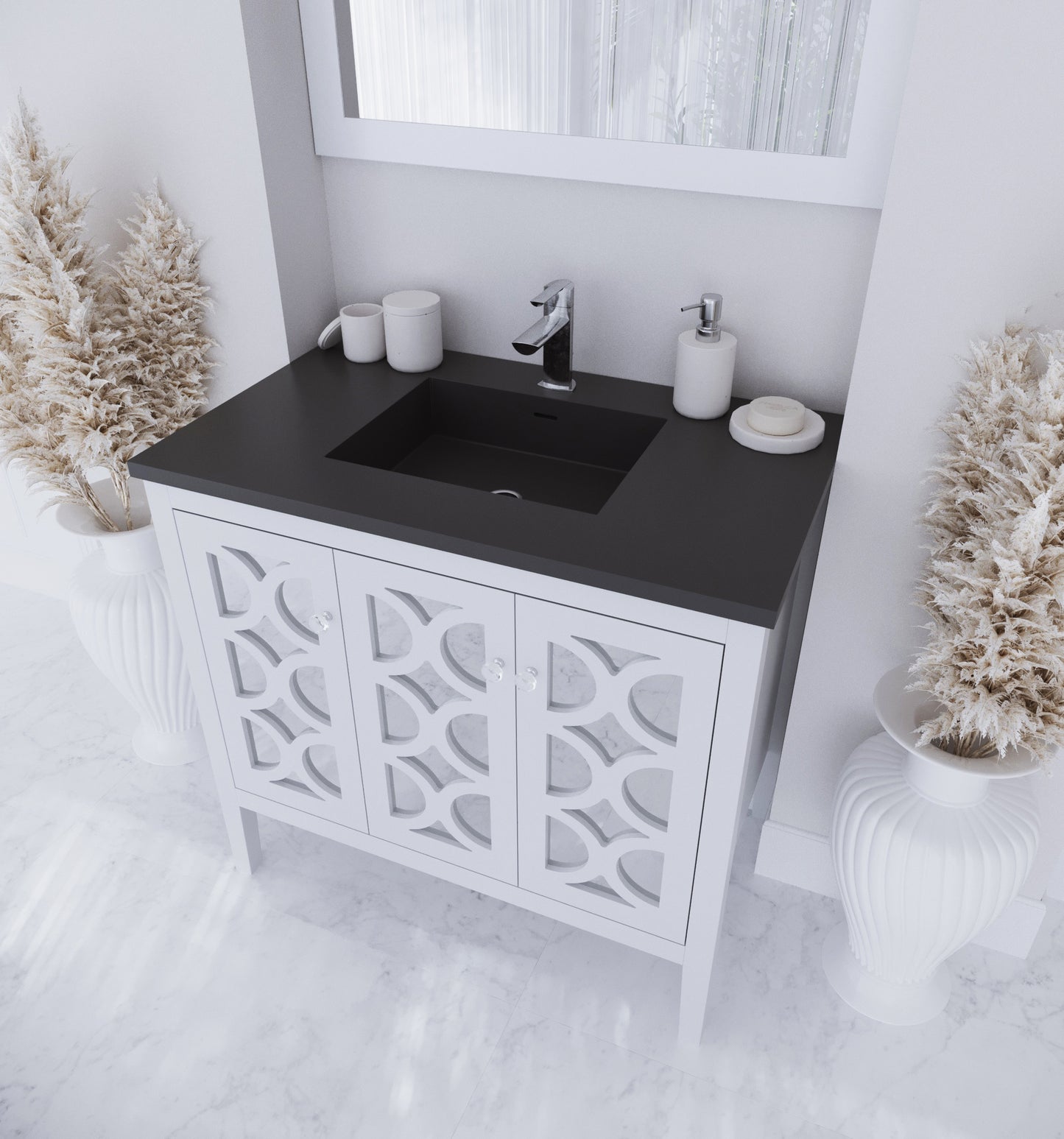 Laviva Mediterraneo 36" White Bathroom Vanity Set